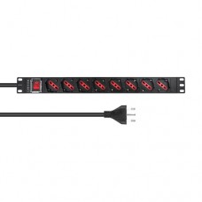 Lanview 1U 19 inch 8 port Type F/J, (LVR-2MIT-SW-IT8) Lanview 1U 19 inch 8 port Type F/J, (LVR-2MIT-SW-IT8)