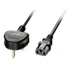 Lindy 2M Uk To Iec C13 Mains Cable (30433) Lindy 2M Uk To Iec C13 Mains Cable (30433)