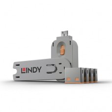 Lindy USB Port Blocker Pack 4 Orange (40453) Lindy USB Port Blocker Pack 4 Orange (40453)
