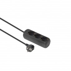 MicroConnect 3-way Schuko Socket 3M Black (GRU0033B) MicroConnect 3-way Schuko Socket 3M Black (GRU0033B)