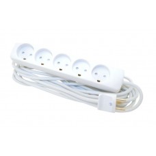 E-Line Stikdåse 5R Hvid M/J 5 Meter (8531121) E-Line Stikdåse 5R Hvid M/J 5 Meter (8531121)